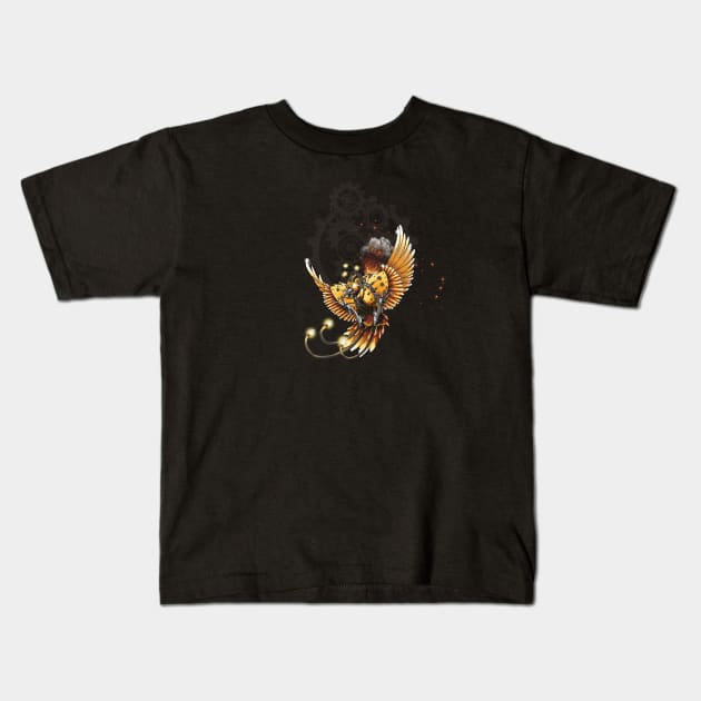 Rising From the Steam Kids T-Shirt by cfdunbar